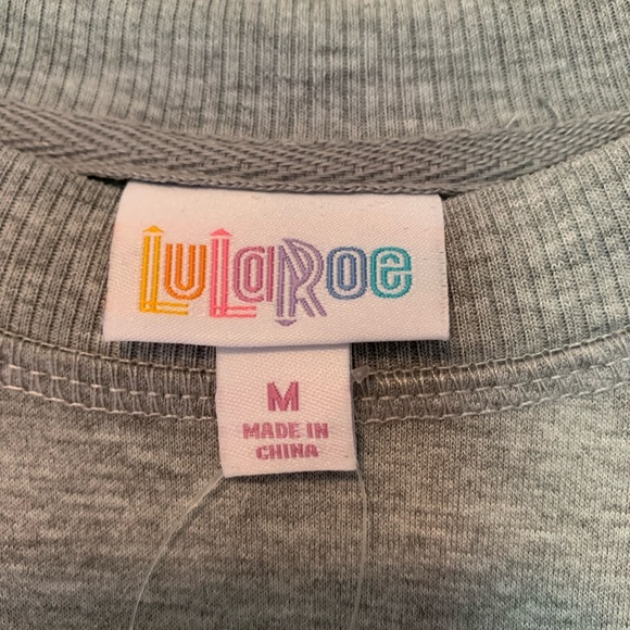 NEW Sz M LuLaRoe Jane Short Sleeve Sweatshirt - Picture 4 of 6